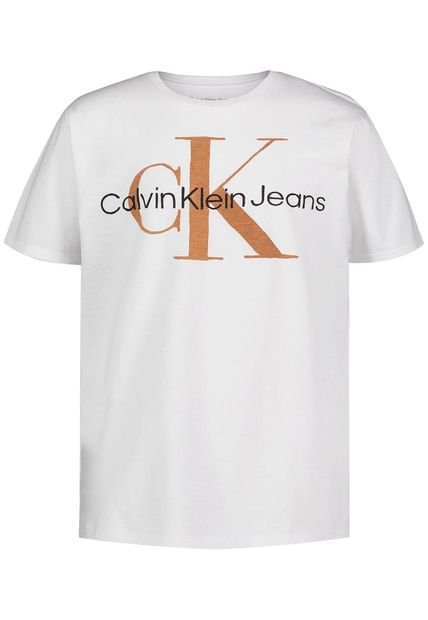 Camiseta Blanco Con Monograma Para Niño Calvin Klein