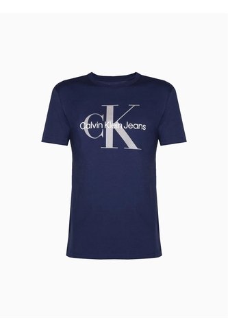 Camiseta Azul Con Monograma Calvin Klein Calvin Klein