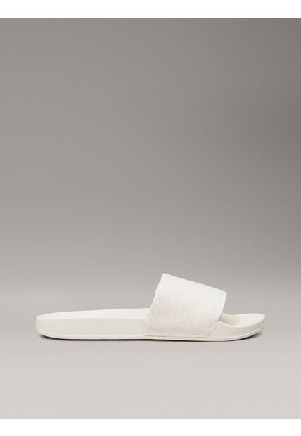 Sandalias Blancas De Jacquard Con Logo Calvin Klein