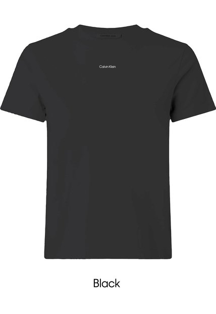 Camiseta Negra Manga Corta 20s Classic Logo Calvin Klein