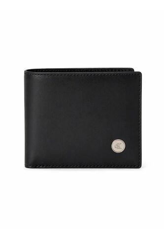 Billetera Negra De Cuero Con Monograma Circular Calvin Klein Calvin Klein