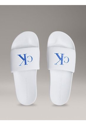 Sandalias Gris Con Logo Calvin Klein