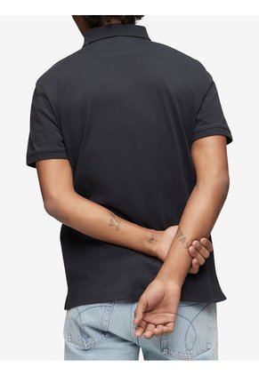 Polo Negra Smooth De Algodón Solid Calvin Klein