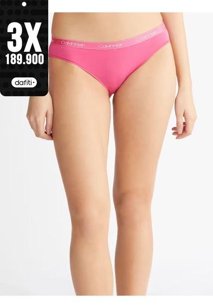 Pantie Rosado Tipo Bikini Clásica - Cotton Essentials Calvin Klein