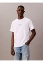 Camiseta Blanca Acid Wash Graphic Crewneck Calvin Klein de Calvin Klein