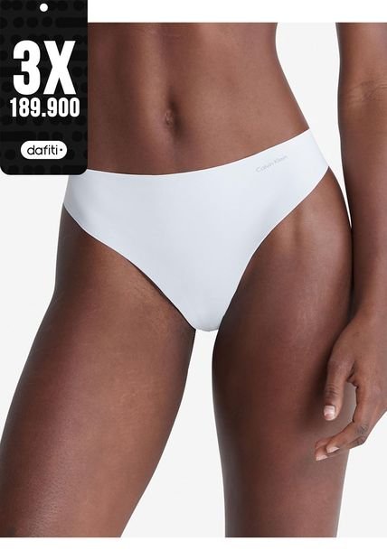 Tanga Celeste Invisible Con Logo En El Lateral