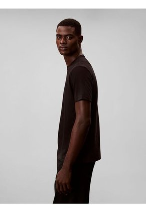 Camiseta Negra Con Estampado Gráfico De Monograma Calvin Klein
