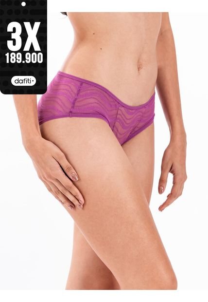 Pantie Tipo Hipster Rosada De Encaje Calvin Klein