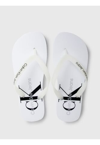 Sandalias Blanco De Playa Con Monologo Calvin Klein Calvin Klein