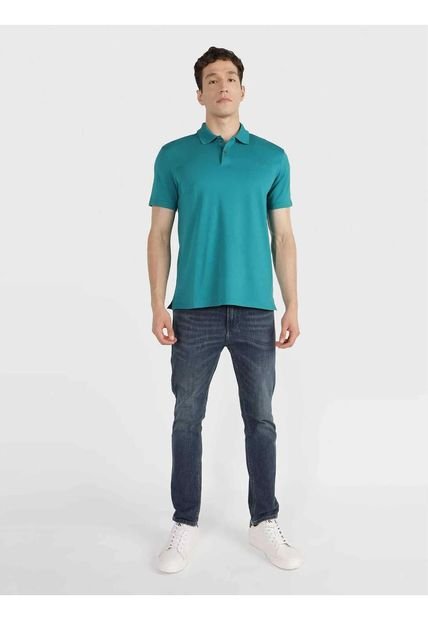 Polo Con Logo Hombre Verde Calvin Klein