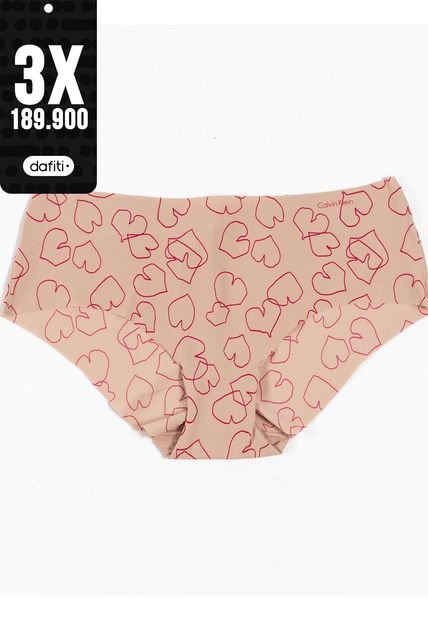 Pantie Beige Estampada Tipo Hipster Invisible Calvin Klein