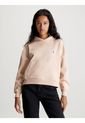 Buzo Beige Con Gorro De Algodón Insignia Para Mujer Calvin Klein de Calvin Klein