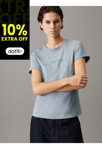 Camiseta Azul Slim Con Logo Calvin Klein Calvin Klein