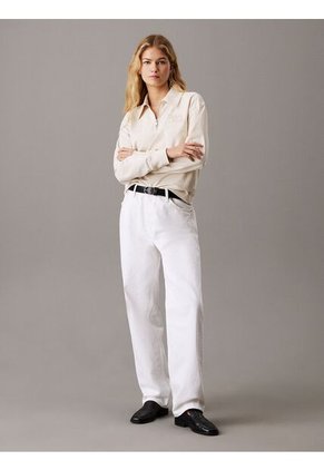 Buzo Beige Tipo Polo Con Cremallera Calvin Klein