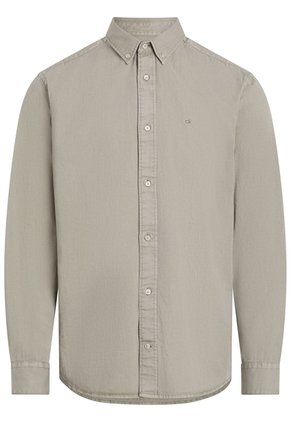Camisa Beige De Sarga Ligera Teñida Calvin Klein