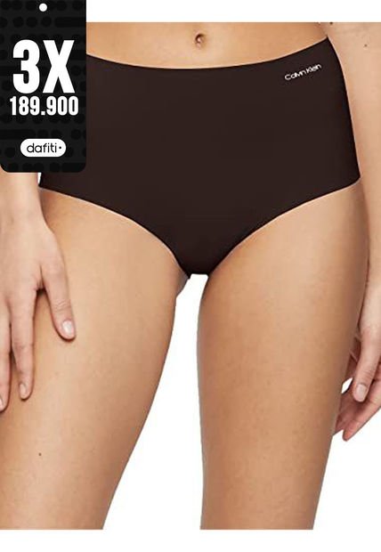 Pantie Café Tipo Hipster Modernas De Tiro Alto Calvin Klein