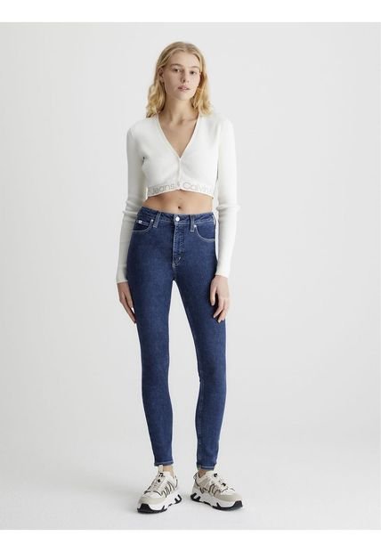 Saco Cropped Mujer Blanco Calvin Klein