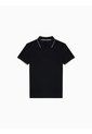 Polo Negro Piqué De Algodón Calvin Klein de Calvin Klein