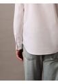 Camisa Blanca Slim Fit Elástica De Manga Larga Calvin Klein de Calvin Klein