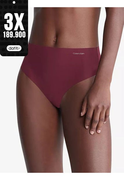 Tanga Vino Tinto Invisible De Cintura Alta Calvin Clein Calvin Klein