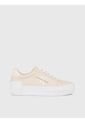 Tenis Rosado Con Plataforma Vulcanizado De Cuero Calvin Klein de Calvin Klein