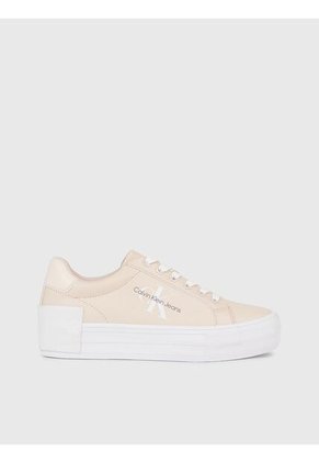Tenis Rosado Con Plataforma Vulcanizado De Cuero Calvin Klein