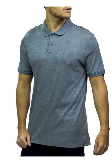 Polo Gris Liquid Touch Con Logo Calvin Klein