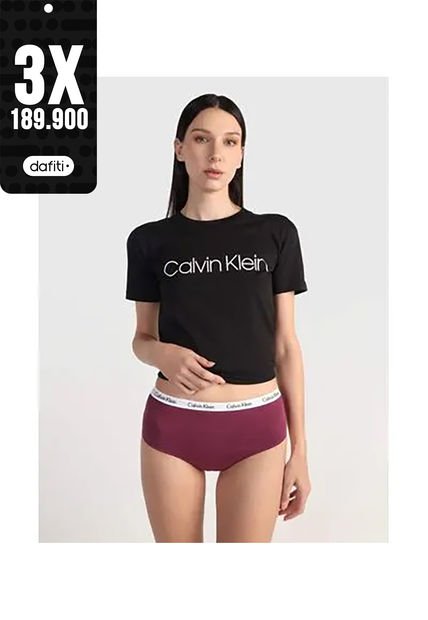Tanga Morado De Cintura Alta - Carrusel Calvin Klein