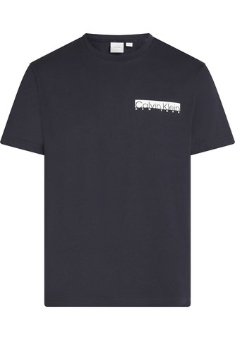 Camiseta Azul Con Logotipo En Caja Calvin Klein Calvin Klein