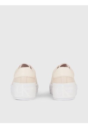 Tenis Rosado Con Plataforma Vulcanizado De Cuero Calvin Klein