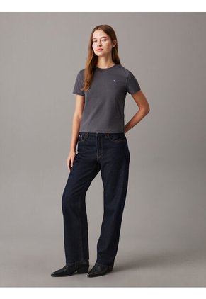 Camiseta Negra Relaxed Con Estampado En La Espalda Calvin Klein