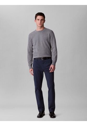 Pantalón Negro Chino Slim De Algodón Signature Calvin Klein Calvin Klein