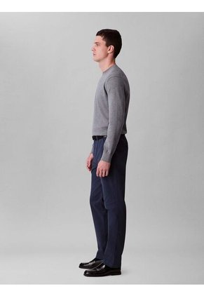 Pantalón Negro Chino Slim De Algodón Signature Calvin Klein