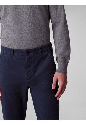 Pantalón Negro Chino Slim De Algodón Signature Calvin Klein