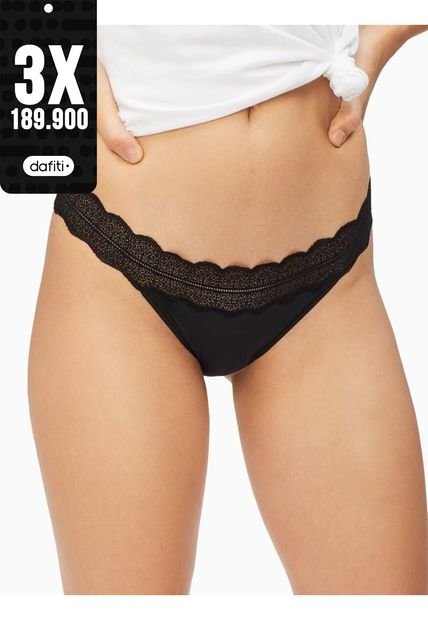 Pantie Bikini Negro En Microfibra Calvin Klein