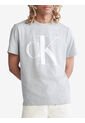Camiseta Gris Con Monograma Calvin Klein de Calvin Klein