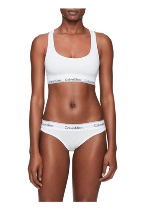 Bralette Blanco Algodón Blanco Calvin Klein