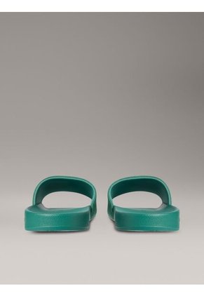 Sandalias Verde Deslizantes Con Monograma Calvin Klein