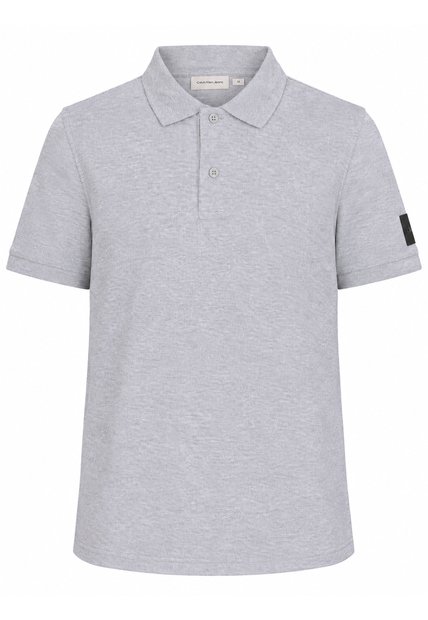 Polo Gris Con Insignia Calvin Klein