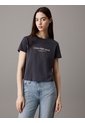 Camiseta Negra Regular Con Logo Institutional Calvin Klein de Calvin Klein