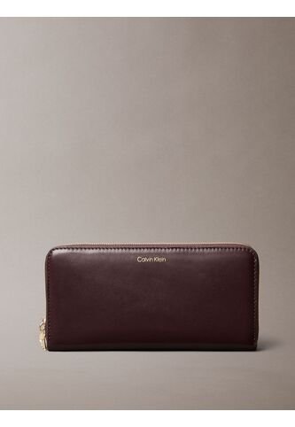 Billetera Marrón Grande De Cuero Con Cremallera Calvin Klein Calvin Klein