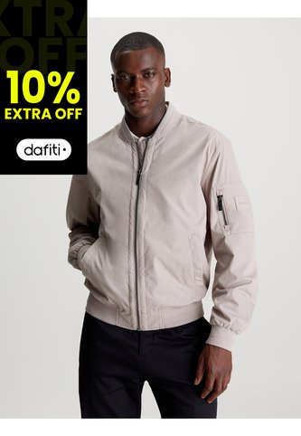 Chaqueta Beige Bomber De Nailon De Algodón Calvin Klein Calvin Klein