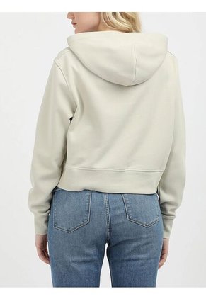 Buzo Gris Con Capota De Logo Elastic Calvin Klein