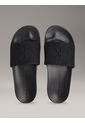 Sandalias Negro De Lona Con Logo Calvin Klein de Calvin Klein