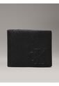 Billetera Negra De Cuero Con Monograma En Relieve Calvin Klein de Calvin Klein
