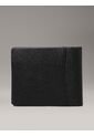 Billetera Negra De Cuero Con Monograma En Relieve Calvin Klein de Calvin Klein