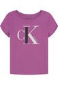 Camiseta Con Cuello Redondo Niña Morado Calvin Klein de Calvin Klein