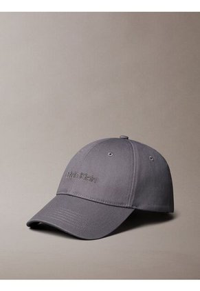 Gorra Gris Con Logotipo Bordado Calvin Klein