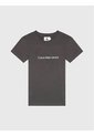 Camiseta Gris De Algodón Con Logo Para Mujer Calvin Klein de Calvin Klein