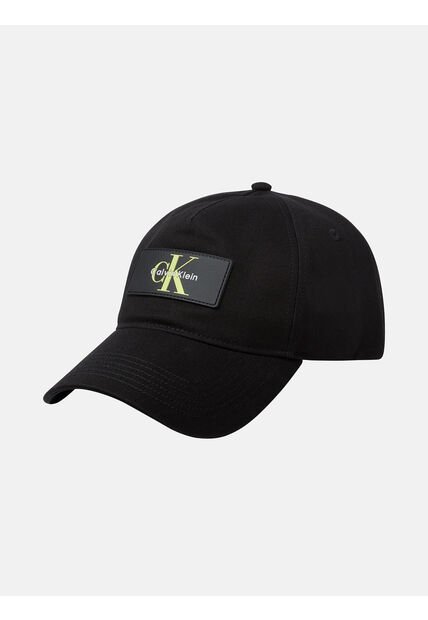 Gorra Negra De Algodón Con Parche Calvin Klein